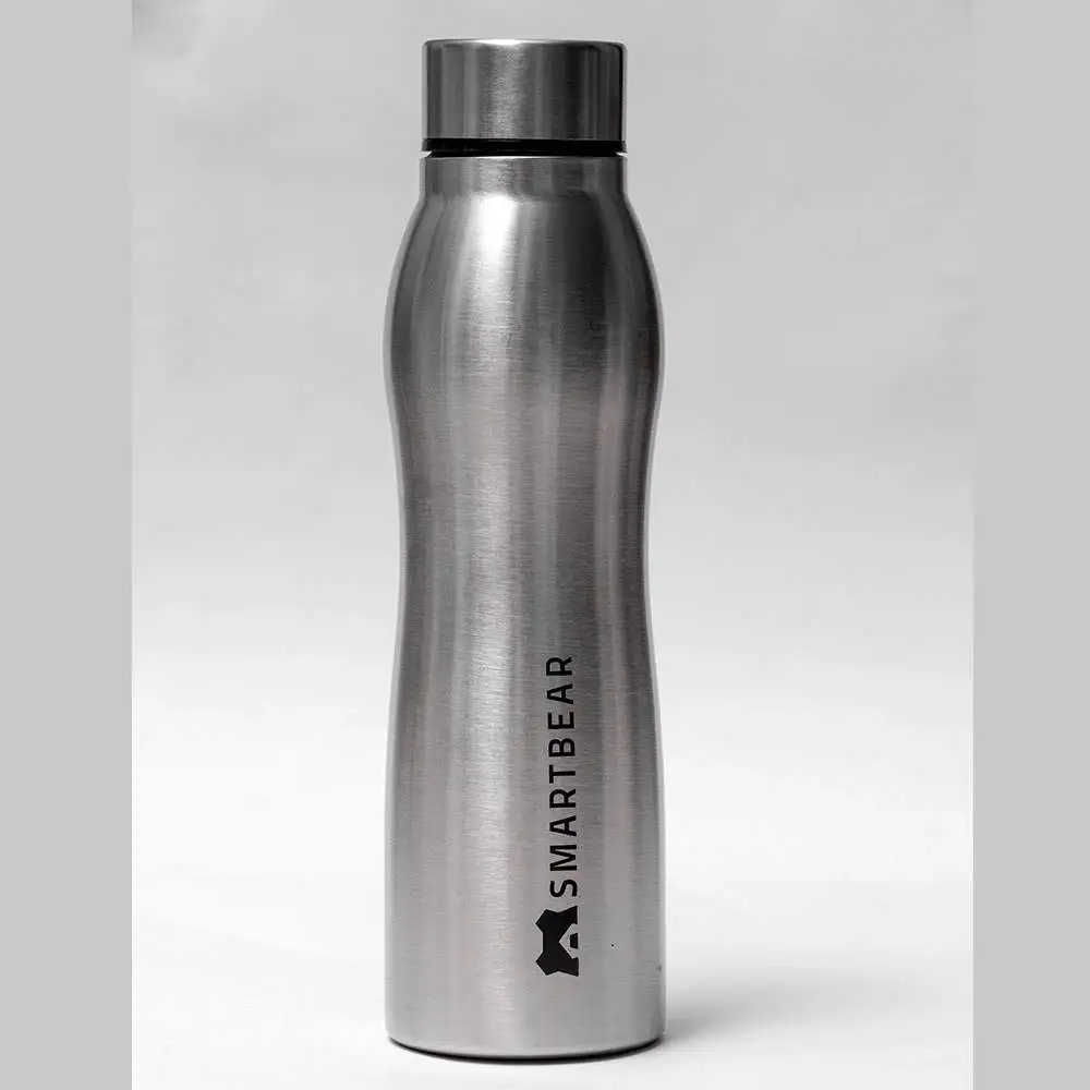 Stainless Steel Silver 1 Litre Bottle